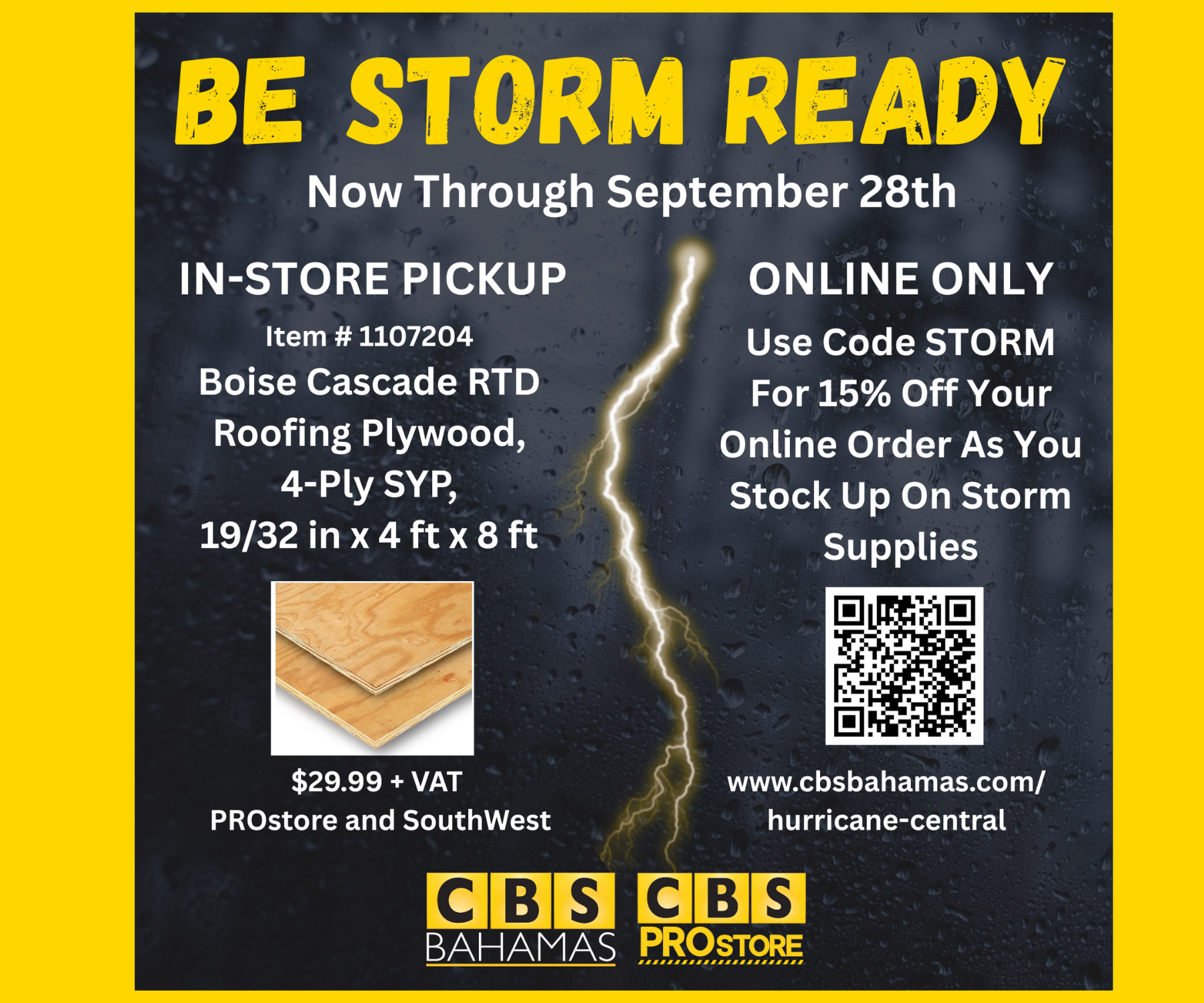 Be Storm Ready – 2 Sales, This Week Only! | CBS Bahamas Blog